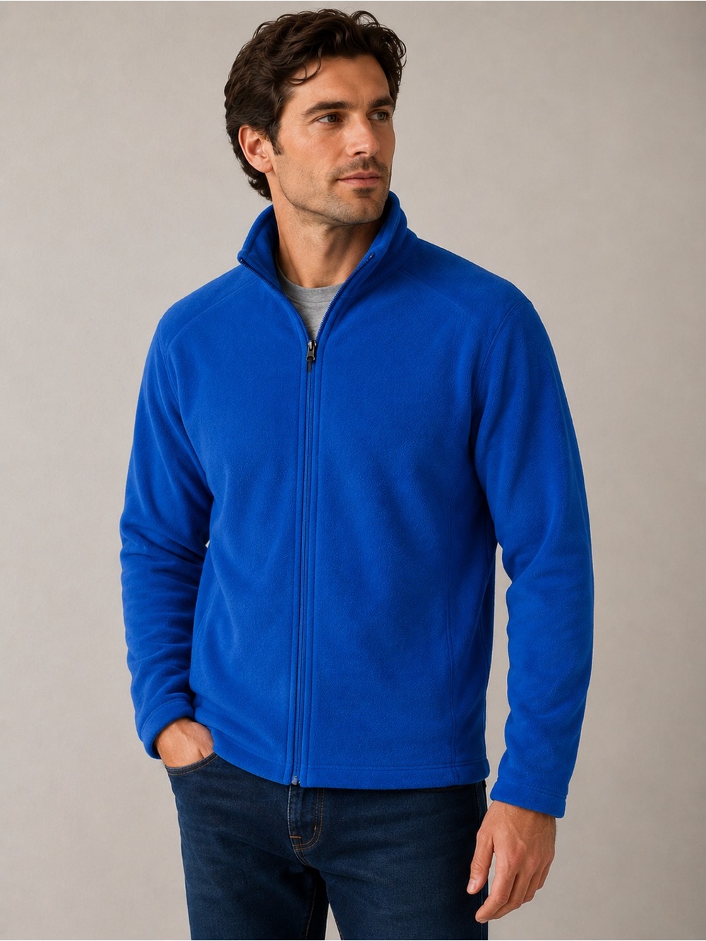 Destinations Men’s Fleece Jacket Zip sz M NEW # E688